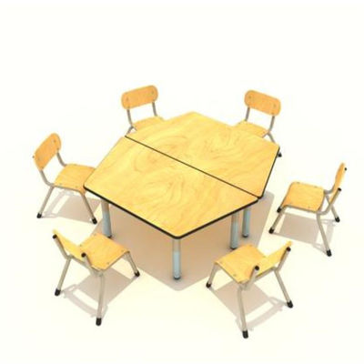 โต๊ะทดลองนักเรียนหกเหลี่ยมกันน้ำ HPL Table Tops